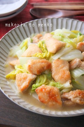 簡単!トロッと柔らか鶏胸肉と白菜の中華煮